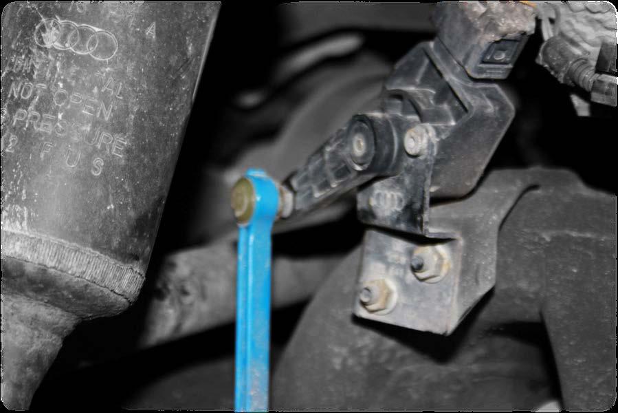 Front IPP Suspension Sensor Arms Installation Ensure wheels are chocked and parking brake is fully engaged. The following steps are applicable to the left and right front suspension sensor assemblies.