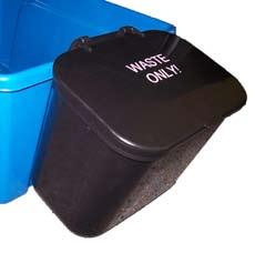 deskside recycling container. Significantly increases waste diversion rates (eliminates lazy tosses).