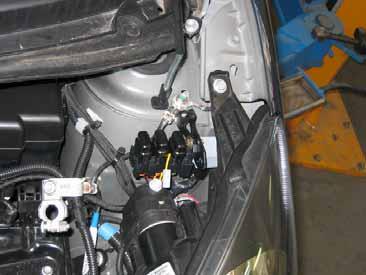 with fuel pipe along the original vehicle fuel lines on the underbody br bl Wiring harness