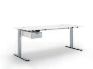 Visually uniform with the electrically adjustable table bases, the Häfele Oficys product range features a rigid table base and a version