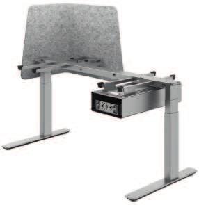 Officys TE651 Complete set with small pedestal 1 TE651 complete set 1 Support arm 1 Pedestal with system drawer, lockable Desking SystemsDesking Systems OfficysElectric height adjustment Complete