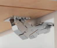 CARAVAN STAY FLAP HINGES FOR WOODEN FLAPS CH 300, for overlay mounting > With opening mechanism and