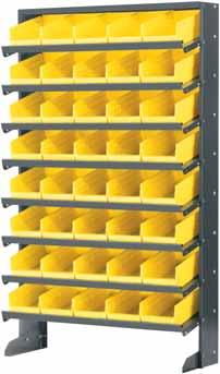 Storage Systems Pick Rack Systems Bench Pick Rack Holds up to 24 bins on 3 shelves Single Sided Pick Rack Holds up to 96 bins on 8 shelves Maximum 400 lb.