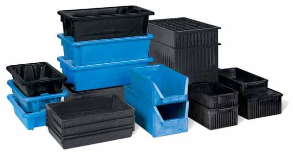 Totes, Containers & Pallets Heavy-Duty Industrial Boxes Stacking & Nesting Boxes Saves space at workstations Hopper Boxes Features easy front access for