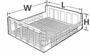 Totes, Containers & Pallets CT29260922 Shelf Divider CD28260120 ChillTrays Open weave design allows quick chilling/cooling of meat, poultry, or seafood for in-plant handling and distribution.