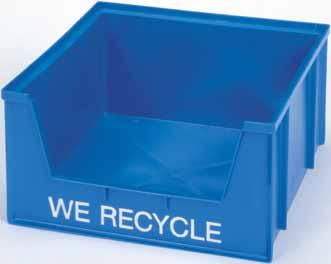 Recycling & Waste Transport Systems Recycling Containers Variety of sizes simplifies separation of glass, paper, and plastic for
