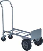 Trucks & Dollies Dual-Purpose Hand Truck Dual-function hand truck converts to platform position for oversize loads. 40"H hand truck. 37"L platform bed.
