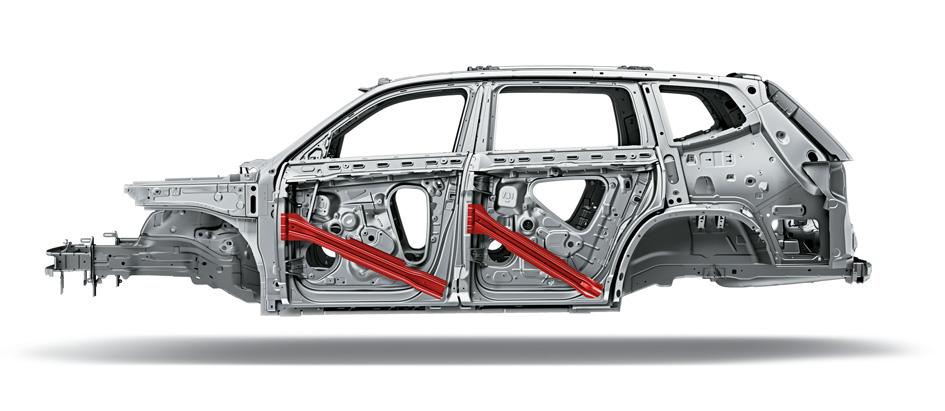safety cage helps deflect it away from the driver and passengers.
