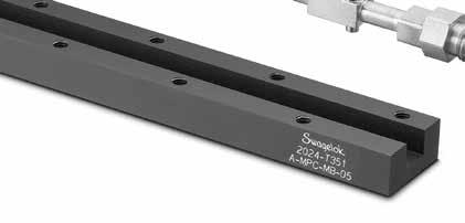 Modular Platform Components () 29 Swagelok Substrate and Manifold Components Dimensions, in inches (millimeters), are for reference only and are subject to change. Manifold Channels 1.60 (40.