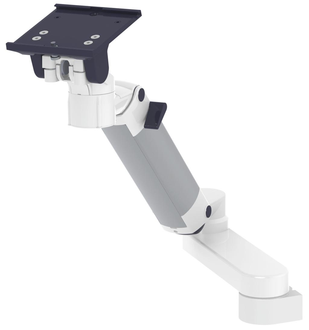 HEIGHT ADJUSTABLE ARTICULATING ARM Product Features Monitor adaptation: Height adjustment: Material: Surface: Standard colours of the plastic parts: Maximum