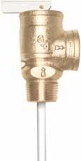 18C-400 Series & 18C-402X Water Heater T&P Relief Valves Section IV Heating Boilers Automatic temperature and pressure relief valves feature unique non-metallic coating which protects the element