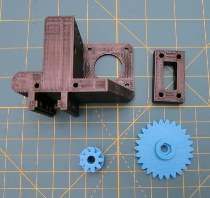 Step 5: Identify Parts These are the printed extruder parts.