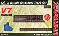 Set includes double crossover, matching straight track and turnout control switch. 381-208661 Double Crossover Track Set Reg.