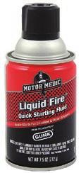 Quick, smooth starting of all gasoline engines and diesel engines without glow plugs. Effective to -65ºF. Contains an upper cylinder lubricant.