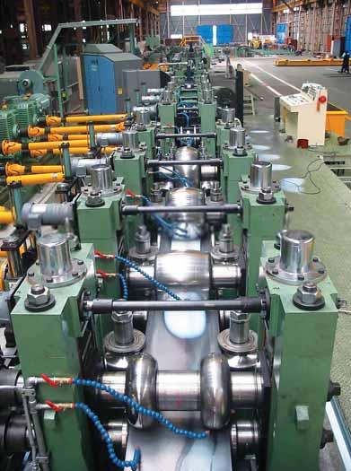 ERW Tube Making Electric Resistance Welded (ERW) tubes are made by forming the steel strip into a tubular round section by progressive movement through a set of specially designed rolls.