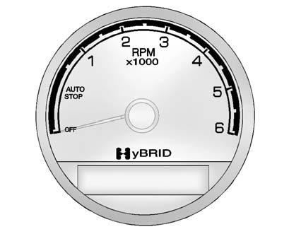 5-4 Instruments and Controls Tachometer The gauge moves to the left when braking and to the right when accelerating.