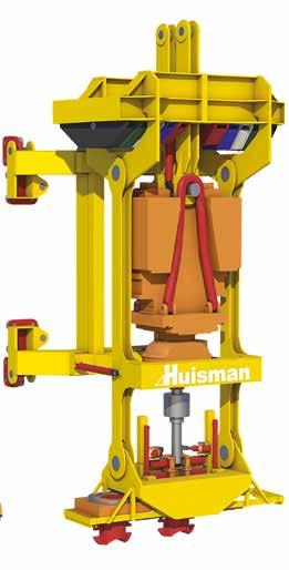 The elevator, or pipe clamp, is no longer suspended on the topdrive but has its own suspension directly on the travelling block.