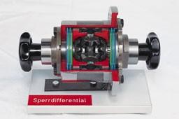 ring gear) - function of the differential when cornering - function of the locking mechanism in the case of wheel spin