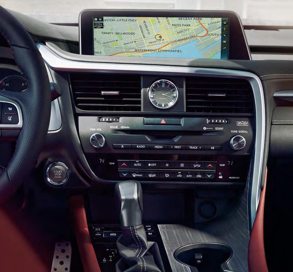 12.3-INCH MULTIMEDIA DISPLAY The RX lets drivers see the bigger picture the available 12.3-inch high-resolution multimedia display.