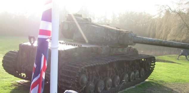 This tank was previously at Bordon Training Area, Bordon (England) https://www.warhistoryonline.