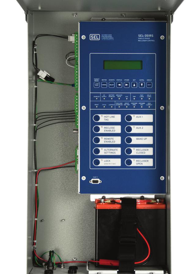 a swing-up door and a conventional swing panel enclosure. Improve substation automation and control with the included IEC 61850 communications protocol.