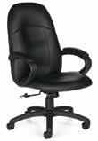 Chair - #3887 Black Leather 25 W x 27 D x