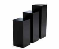 14 Square x 36 H White - #3923 24 Square x 36 H Display Pedestals 30 Black - #3924 14 Square x 30 H Black - #3925 24 Square x