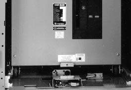 MASTERCLAD Metal-Clad Indoor Switchgear Bulletin 6055-30 Section 4 Description Barrier Control power receptacle Figure 6: Circuit breaker cell without circuit breaker Racking mechanism Control plug