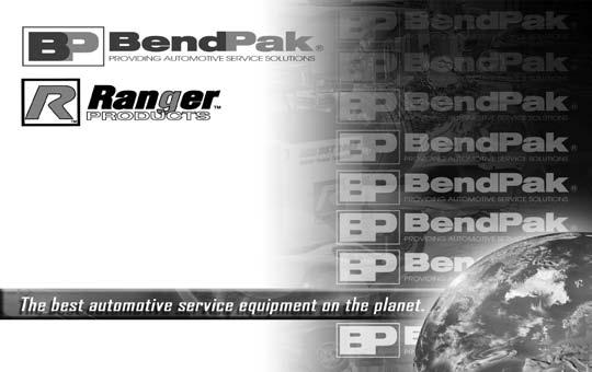 For Pars Or Service Conac: BendPak Inc. / Ranger Producs 1645 Lemonwood Dr. Sana Paula, CA.