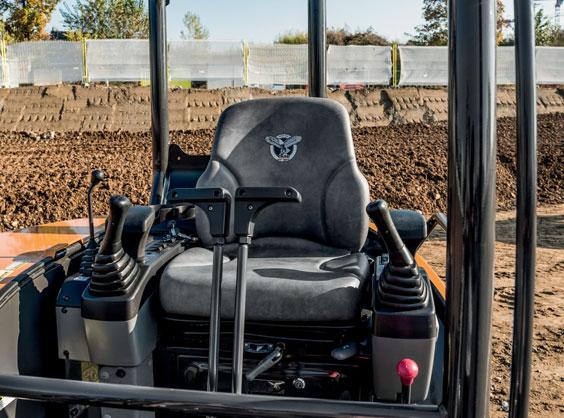 C-SERIES MINI EXCAVATORS COMFORT COUNTS Comfortable and durable cabin with suspension seat CASE CX26C and CX37C feature a roomy cab with reduced sound levels and excellent visibility.