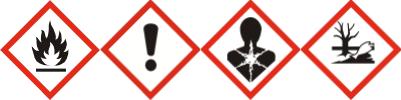 GHS Label Elements Symbol(s)/Pictograms Signal Word: Danger Hazard Statements: FLAMMABLE LIQUID AND VAPOR May accumulate electrostatic charge and ignite or explode May be fatal if swallowed and