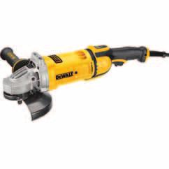 9 HP Max Angle Grinder, No-Lock DWE4519 9" 6,500 rpm 4 HP Max Angle Grinder High power 4 HP (maximum motor HP) 6,500 rpm motor with overload protection provides