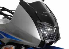 The headlight protector does not have German TÜVtype approval and was developed for off-road use.