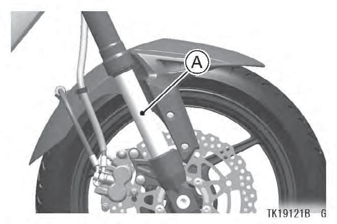Front Fork The front fork operation and oil leakage should be checked in accordance with the Periodic Maintenance Chart.