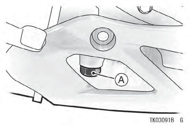 Remove the engine oil drain bolt. A. Oil Pressure Warning Indicator Light A.