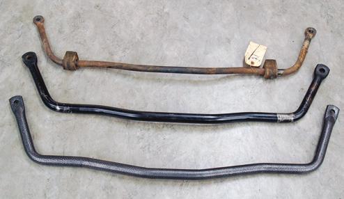 These three anti-sway bars all fit the 1973 style K-frame in our Valiant. The factory bar at the top doesn t have enough roll resistance 1 for the cornering speeds that this car is capable of.