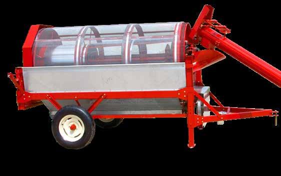 22 GRAIN GRAIN CLEANER GRAIN CLEANER Two-stage screening process which includes an inner cone screen for large trash and an outer drum screen for fines.