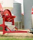 Hitch and wheels make for a portable grain cleaner. Front adjustable legs to increase or decrease product flow.