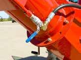 Safety locking ball valve restricts hydraulic lines from losing pressure.