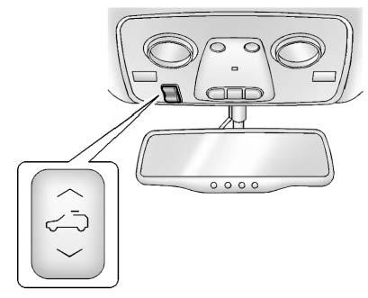 2-22 Keys, Doors, and Windows Vent: From the closed position, press and hold the front of the switch to vent the sunroof. Press and hold the rear of the switch to close the sunroof.
