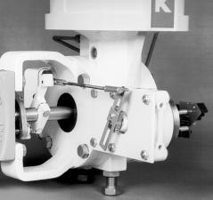 For direct-acting, air-to- close actuators, rotate the shaft counter clockwise approximately 5 to 10 degrees.