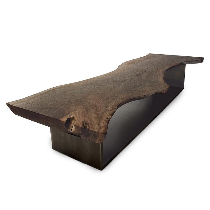 Architettura Solid Walnut Top with Metal Base