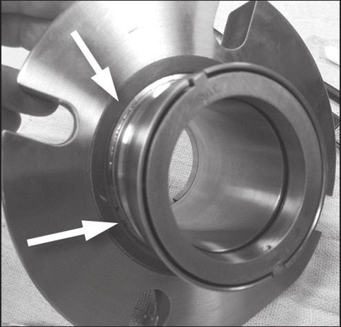 Ensure that the gland face gasket is fixed in the gland gasket groove.
