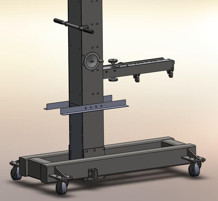 5. INSTALLATION 5.1. The Lift/Transport system is shipped fully assembled and ready for use except for the addition of two fork lift support braces that are attached to the column assembly.