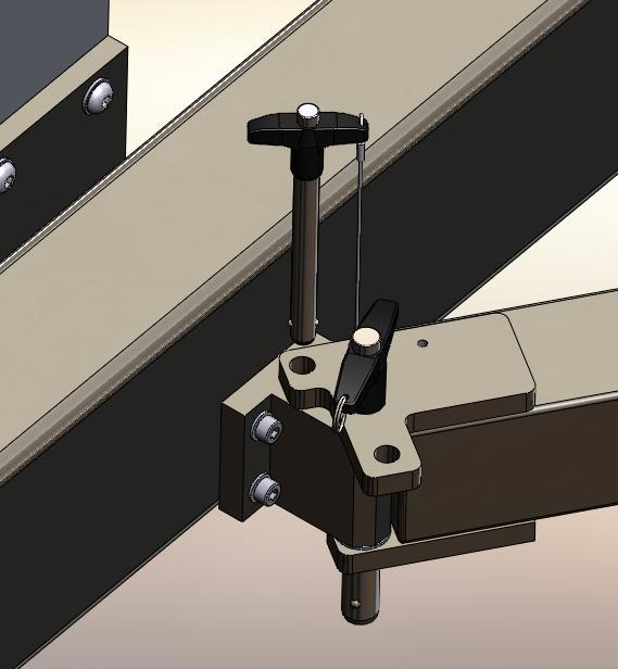 6.1.4. The outriggers are attached to the lift base frame by means of the attachment pull pin shown in Figure 8. 6.1.5.
