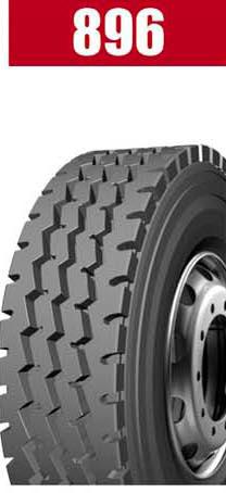 in dry and wet road condition. Unique tread belt structure. Tire crown / wing compound with high wear resistance and low heat generation.