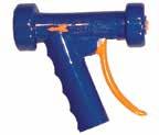 Washdown ccessories Spray Nozzle - luminum For low pressure cleaning and sanitation applications Rear mounted levers - reduce hand fatigue and offer smooth