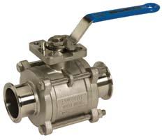 Encapsulated -way Sanitary Stainless Steel Ball Valves Application The Bradford BV series ball valves are specifically designed to A Standards and meet rigid specifications of Food Processing