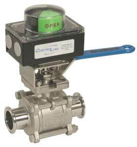 pictured. BVCV-50CC-LB Remote indication is also available on butterfly valves.