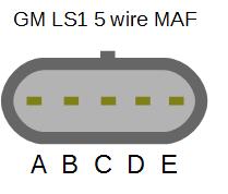 GM LS1 5 wire MAF (2001-2006) This MAF also includes an intake air temperature sensor, so an additional MAT is